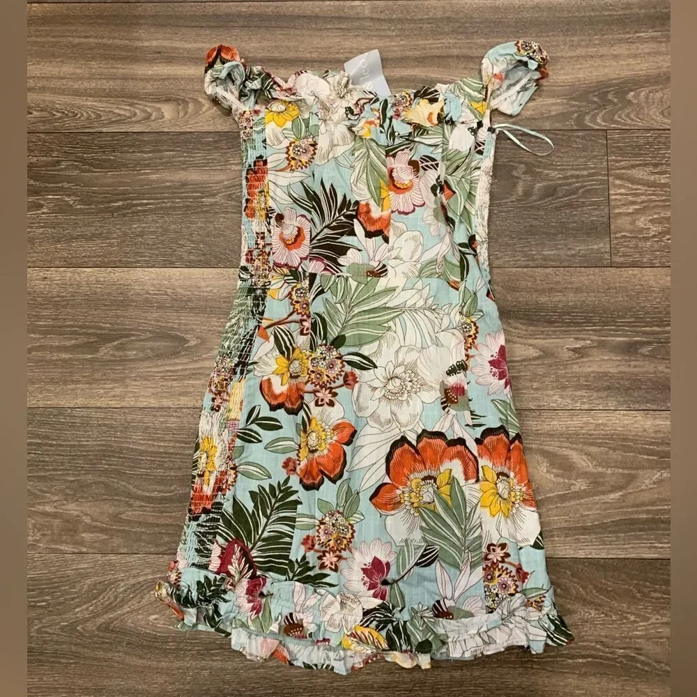Skylar + Madison Multicolor Elastic Sides Mini Dress Size Small